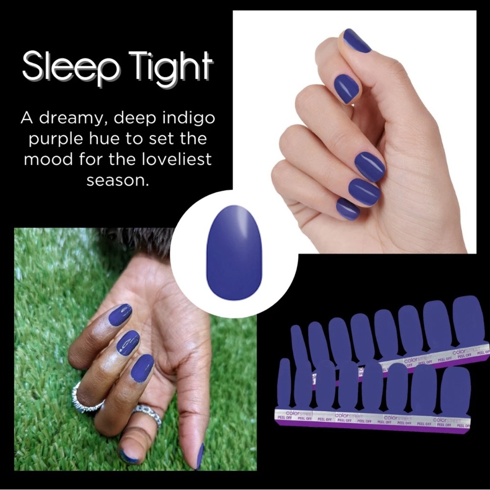 Color Street Sleep Tight Deep Indigo Press-On Nails